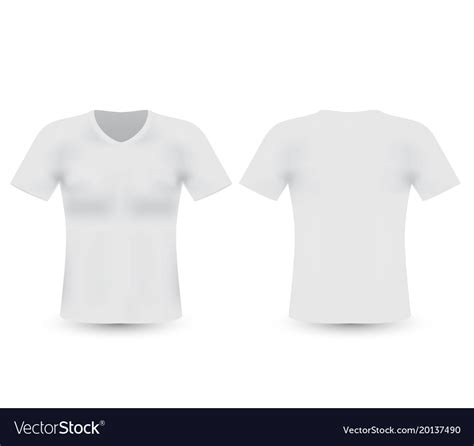 Blank T Shirt Template Front And Back Vector Image On Vectorstock Images