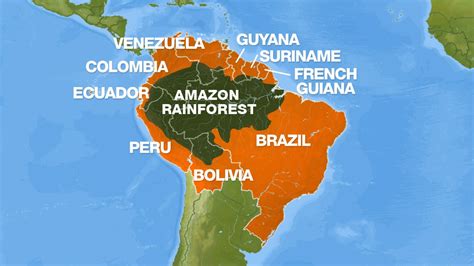 Amazon Rainforest Map Of Area