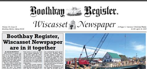 Boothbay Register Wiscasset Newspaper Are In It Together Boothbay