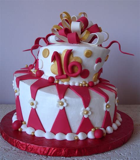 The law might say you are old enough to drive, but i know you are really just a. Red White & Gold Topsy Turvy Cake | A 16-year old's birthday… | Flickr