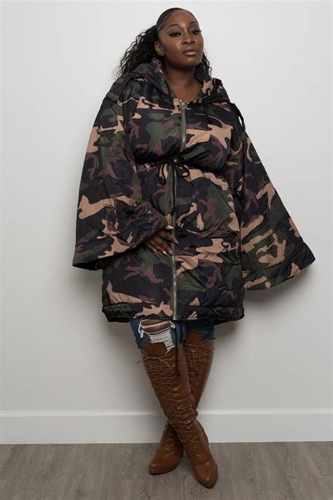Plus Size Camouflage Rain Coat Plus Size Women Plus Size Plus Size