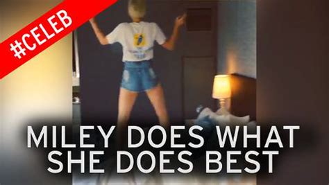 miley cyrus twerks away her troubles in tiny shorts as news snaps emerge of patrick