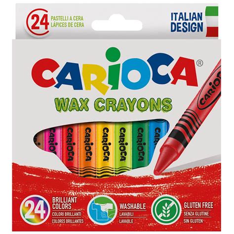Creioane Cerate Carioca Wax Crayons 24 Culoriset
