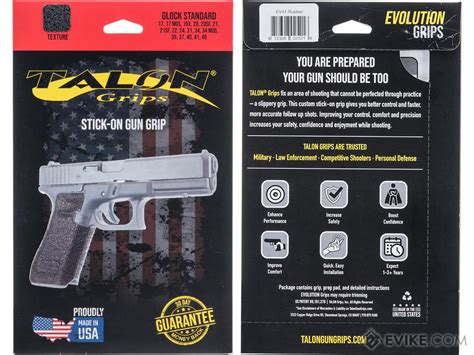 Talon Grips Inc Slip Resistant Adhesive Grip Tape For Glock Handguns