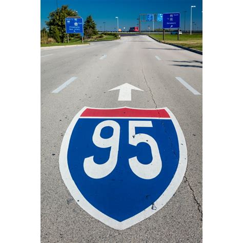 Interstate 95 Road Sign Poster Print By Panoramic Images 36 X 24