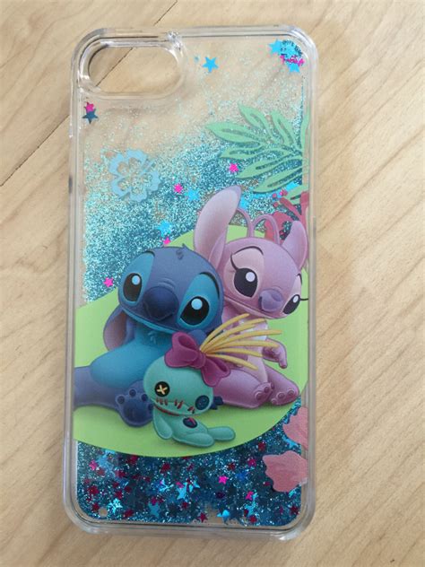 Disney Stitch Liquid Glitter Quicksand Case For Iphone 66s Cell