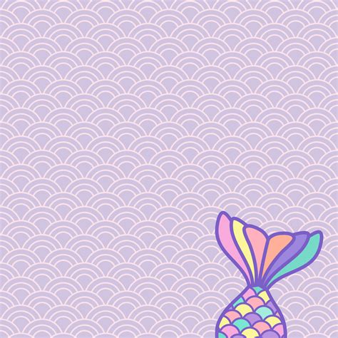 Bright Sweet Pastel Colored Mermaid Tail Cartoon Background 6123598