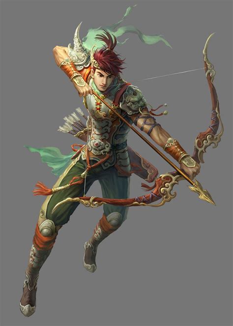 Male Archer Bow Arrows Quiver Fighter Ranger Rogue Pathfinder Pfrpg