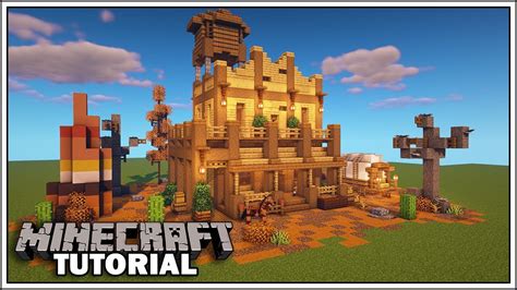 Minecraft Badlands Biome Western House Tutorial Youtube