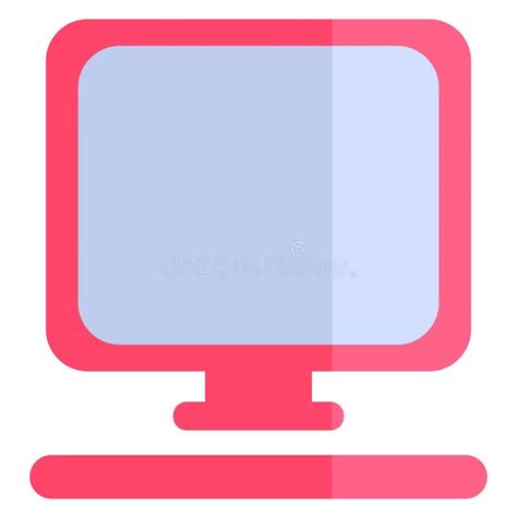 Pink Computer Icon Stock Vector Illustration Of White 260370220