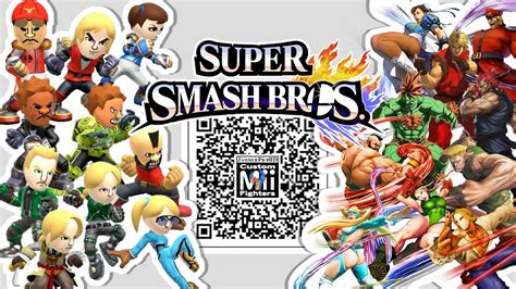 Ken Chun Li M Bison And More Mii Fighter Qr Codes For Smash Bros