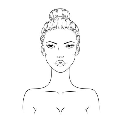 Clip Art Of A Nude Women With Hair Illustrations Royalty Free Vector