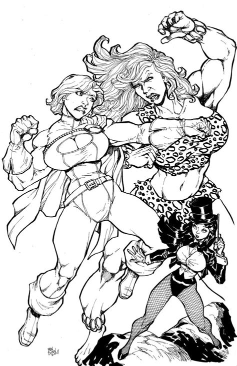 power girl battles giganta superhero catfights female wrestling and combat luscious hentai