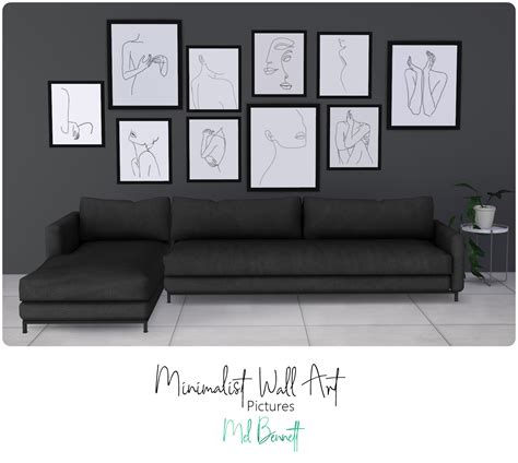 Sims 4 Minimalist Wall Art Mel Bennett