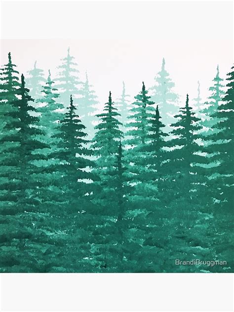 Pine Tree Forest Poster By Brandibruggman Redbubble