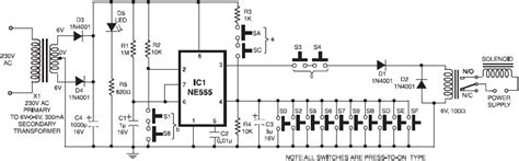 555 Timer Bassed Electronic Lock Circuit With Explanation Electronic