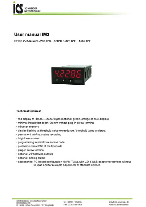 Ics Im3 User Manual Pdf Download Manualslib