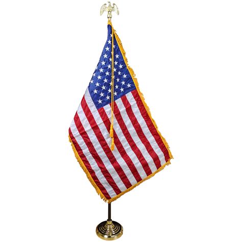8 Us Indoor Parade Set With 3 X 5 Nylon Flag