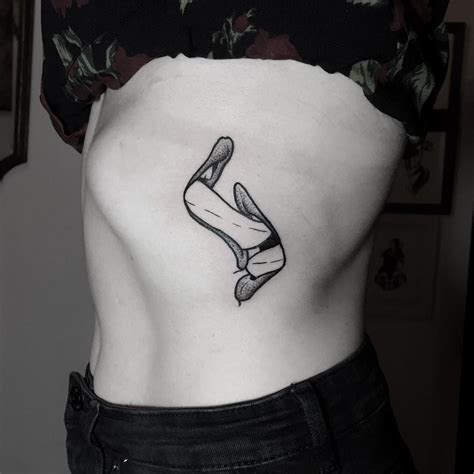 French Kiss Tattoo On Side