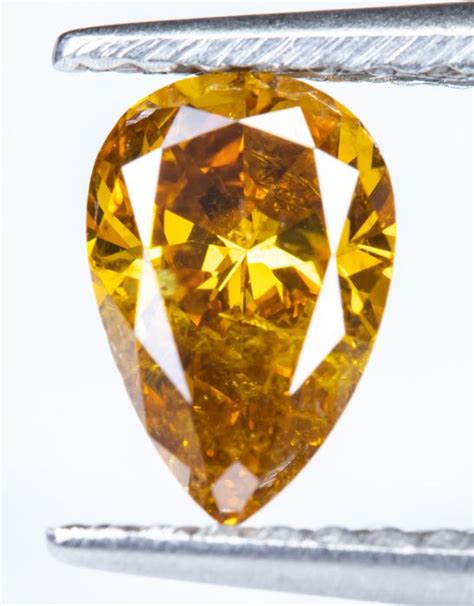 Diamant 072 Ct Fantaisie Naturelle Orange Jaunâtre Catawiki