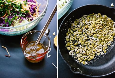 This easy cabbage/carrot slaw is topped with seeds of your choice (pumpkin, chia, sunflower, all of easy asian quinoa slaw. Simple Healthy Coleslaw Recipe - Cookie and Kate