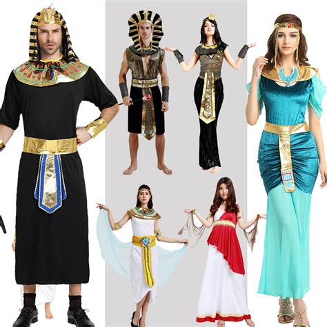 men women halloween ancient egypt egyptian pharaoh priest king cleopatra greece queen costume