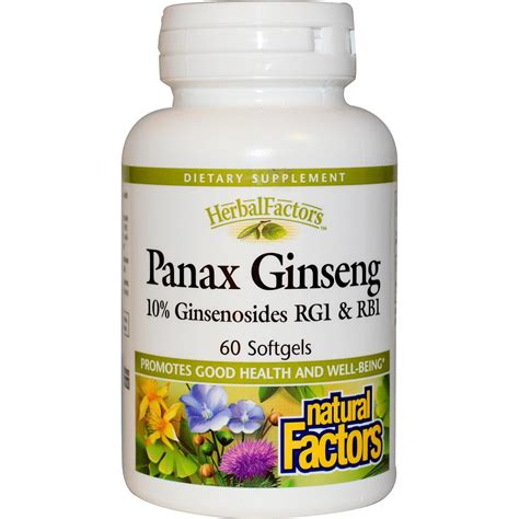 Natural Factors Herbalfactors Panax Ginseng 60 Softgels Australia Mega Vitamins