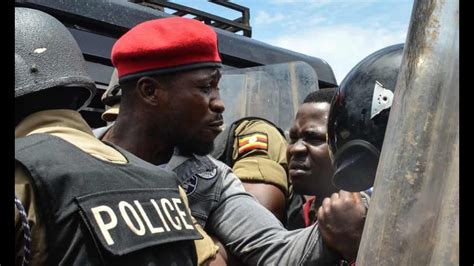 Uganda Police Arrest Bobi Wine Fire Tear Gas On Supporters Youtube
