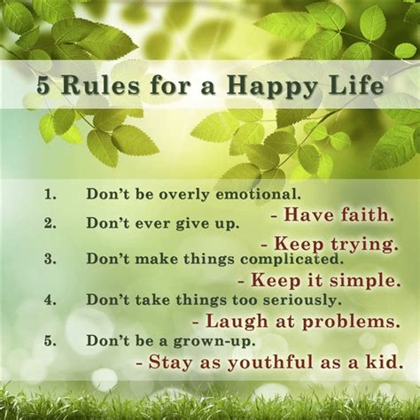 5 Rules For A Happy Life Your Daily Verse