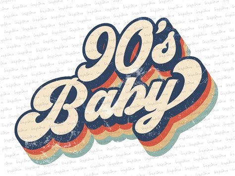 Retro 90s Baby Png Sublimation Png Made In The 90s Vintage Etsy