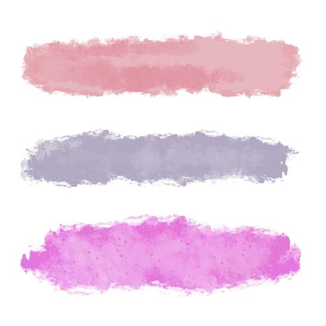 Collection Of Grunge Brush Strokes In Pastel Colours 2042260 Vector Art