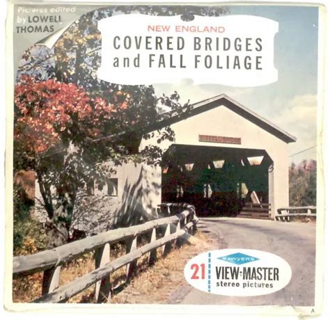 New England Covered Bridges And Fall Foliage 3d View Master 3 Reel