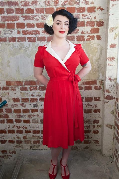 Robe The Seamstress Of Bloomsbury Retro 40s Pinup Peggy Wrap