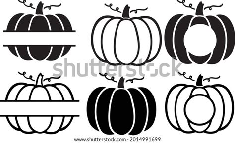 Vector Set Pumpkins Flat Style Set Stock Vector Royalty Free 2014991699