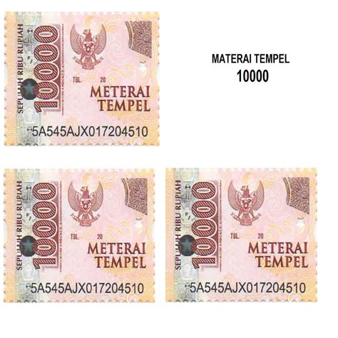 Materai Tempel 10000 Kantor Pos Riset