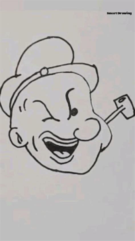 How To Draw Popeye Cartoon Characters Drawing Easy