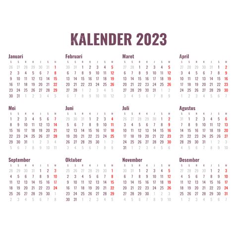 Sederhana Kalender 2023 Minimalis Kalender 2023 Kalender 2023 Hd