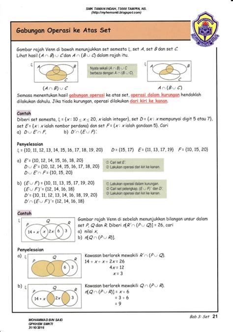 Nota ringkas matematik tambahan spm (tingkatan 4 dan 5). Contoh Soalan Matematik Tingkatan 4 Bab 2 - Gong Shim l