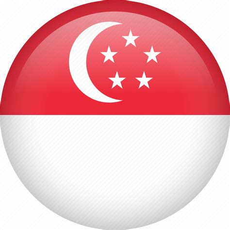 Singapore Circle Country Flag National Nation Icon Download On