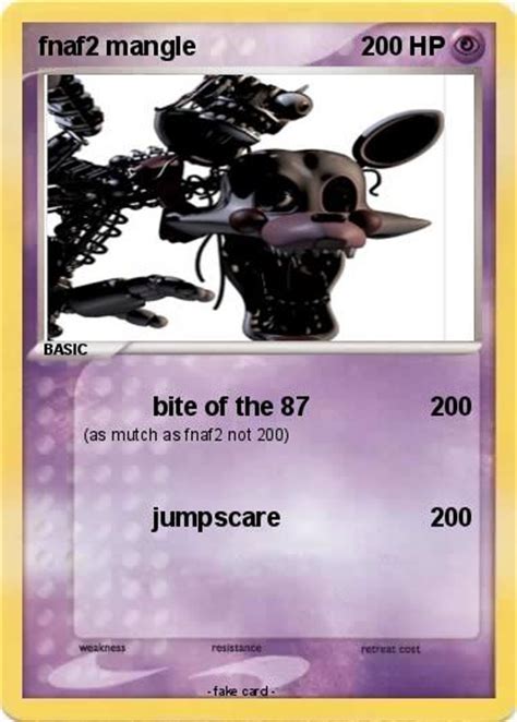 Pokémon Fnaf2 Mangle Bite Of The 87 My Pokemon Card