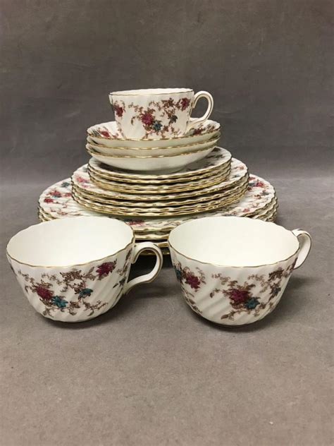 Lot Minton Ancestral Bone China Made In England 18 Piece Service For