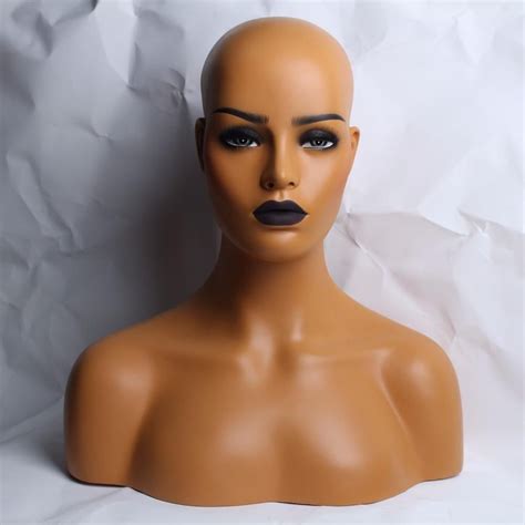 female realistic fiberglass mannequin head bust sale for wig jewelry and hat display mannequin