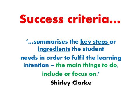Ppt Success Criteria Powerpoint Presentation Free Download Id810332