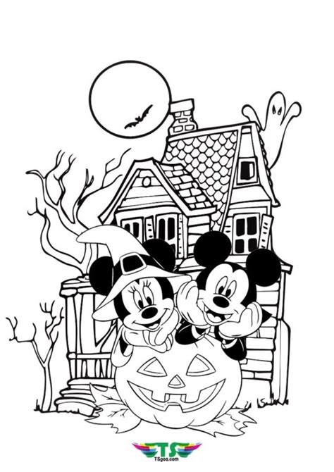 Disney Mickey Mouse Halloween Coloring Page