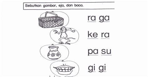 Pemulihan Khas Sekolah Rendah Lembaran Kerja Suku Kata Terbuka