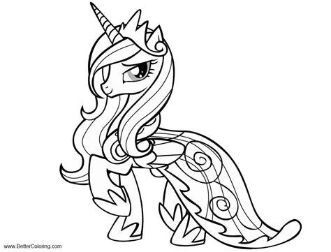 Mlp Base Alicorn Coloring Pages My Little Pony Colori