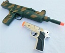 Toy Guns Military UZI Machine Gun Dart & Silver 9MM Pistol Cap Gun Toy ...