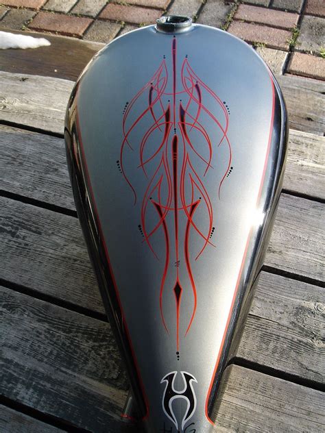 When installed and painted, this motorcycle. Rob Valentini Valentini Pinstriping Gas tank for a West ...