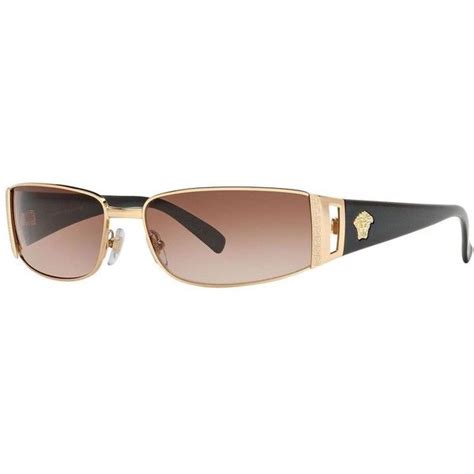Versace Unisex Ve 2021 100213 Gold Brown Gradient Fashion Sunglasses