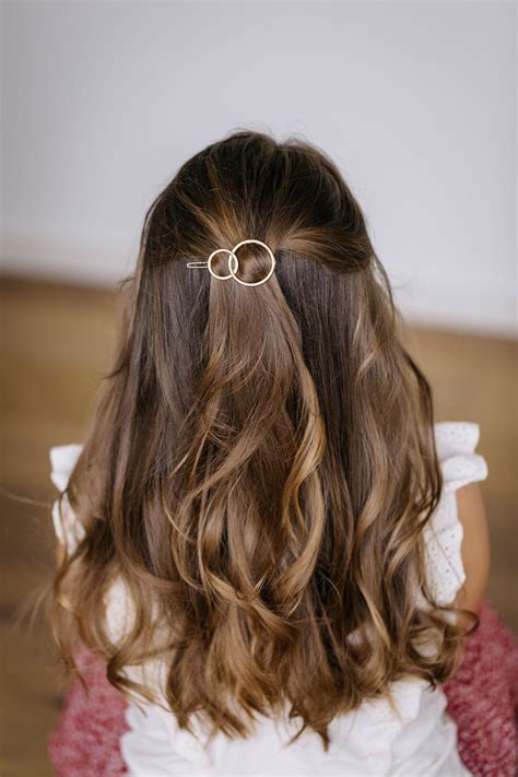 Haarspange Mit Zwei Kreisen Zwei Kreisen Goldene Haarspange